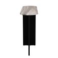 Mathilde Console Table - Oval - Panel Base - Black and Grey - Marble Top