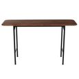 Neo Console Table - Natural and Black - Rubberwood and Metal