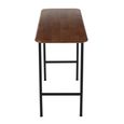 Neo Console Table - Natural and Black - Rubberwood and Metal