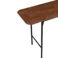 Neo Console Table - Natural and Black - Rubberwood and Metal