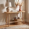 Console Table - Natural - Cane and Fir Wood