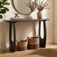 Mark Console Table - Cut Out Legs - Black - Mango Wood