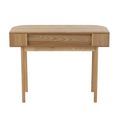 Curved Console Table - 2 Drawer - Fluted - Natural - Pine Wood