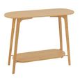 Curved Console Table - Oval - Natural - Bamboo Wood