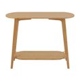 Curved Console Table - Oval - Natural - Bamboo Wood
