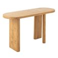 Curved Console Table - Oval - Natural - Teak Wood