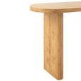 Curved Console Table - Oval - Natural - Teak Wood