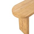 Curved Console Table - Oval - Natural - Teak Wood