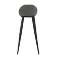 Curved Console Table - Oval - Tapered Legs - Black - Recycle Teak Wood