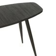 Curved Console Table - Oval - Tapered Legs - Black - Recycle Teak Wood