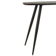 Curved Console Table - Oval - Tapered Legs - Black - Recycle Teak Wood