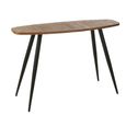 Curved Console Table - Oval - Tapered Legs - Natural and Black - Recycle Teak Wood