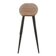 Curved Console Table - Oval - Tapered Legs - Natural and Black - Recycle Teak Wood