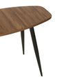 Curved Console Table - Oval - Tapered Legs - Natural and Black - Recycle Teak Wood