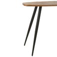 Curved Console Table - Oval - Tapered Legs - Natural and Black - Recycle Teak Wood