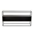 Industrial Console Table - Black - Glass and Metal