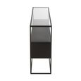 Industrial Console Table - Black - Glass and Metal