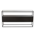 Industrial Console Table - Black - Glass and Metal