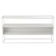 Industrial Console Table - White - Glass and Metal