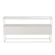 Industrial Console Table - White - Glass and Metal