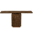 Woody Console Table - Pedestal Base - Natural - Wooden