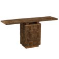 Woody Console Table - Pedestal Base - Natural - Wooden