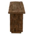 Woody Console Table - Pedestal Base - Natural - Wooden