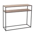 Zigzag Console Table - Natural and Black - Wood and Metal