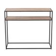 Zigzag Console Table - Natural and Black - Wood and Metal