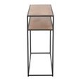Zigzag Console Table - Natural and Black - Wood and Metal