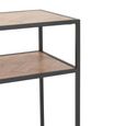 Zigzag Console Table - Natural and Black - Wood and Metal