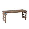 Aged Distressed Console Table - Brown - Recycled Wood