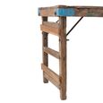 Aged Distressed Console Table - Brown - Recycled Wood