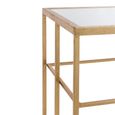Bars Console Table - Geometric Grid Pattern - Gold - Glass and Metal