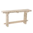 Brut Distressed Console Table - Whitewash - Recycled Wood
