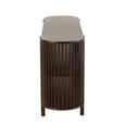 Conie Curved Console Sideboard - Oval - Slatted - Dark Brown - Mango Wood