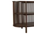 Conie Curved Console Sideboard - Oval - Slatted - Dark Brown - Mango Wood