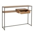 Console Table - 1 Drawer - Natural and Black - Wood and Metal