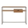 Console Table - 1 Drawer - Natural and Black - Wood and Metal
