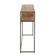 Console Table - 1 Drawer - Natural and Black - Wood and Metal