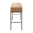 Console Table - 3 Drawer - Natural and Black - Wood and Metal