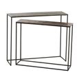 Industrial Console Table - 2 Tier - Black - Aluminium