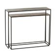 Industrial Console Table - 2 Tier - Black - Aluminium