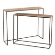 Industrial Console Table - 2 Tier - Rust and Black - Aluminium