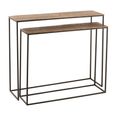Industrial Console Table - 2 Tier - Rust and Black - Aluminium
