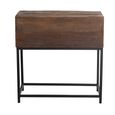 Rough Distressed Console Table - Multi Drawer - Brown and Black - Recycled Wood and Metal