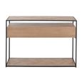 Zigzag Console Table - 2 Drawer - Natural and Black - Wood and Metal