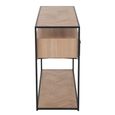 Zigzag Console Table - 2 Drawer - Natural and Black - Wood and Metal