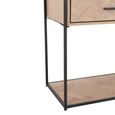 Zigzag Console Table - 2 Drawer - Natural and Black - Wood and Metal