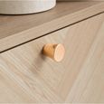 Herringford Oak Console Table - 2 Drawer - Chevron